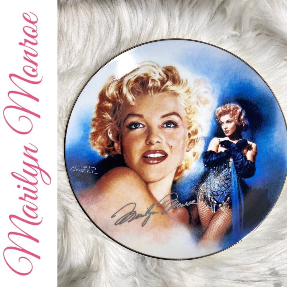 MARILYN MONROE Vintage The Bradford Exchange Collectible Plate “Sparkling Cherie - Picture 5 of 6